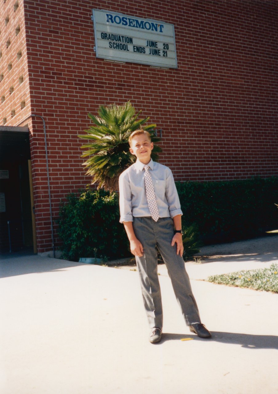 Daves graduation Rosemont Junior High 7-26-89